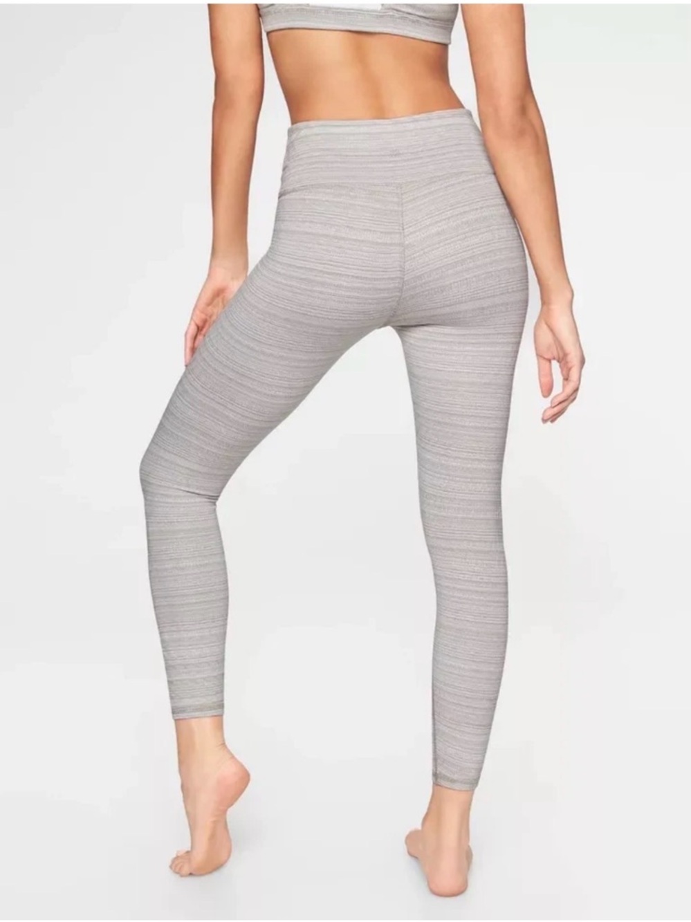 Athleta High Rise Jacquard Chaturanga 7/8 Tight in Quail XS - Picture 2 of 7